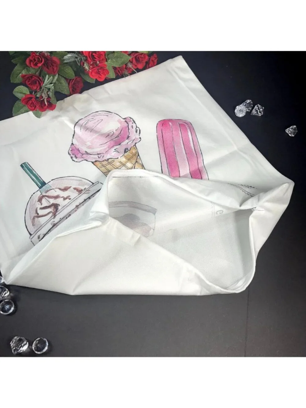 Ice Cream Throw Pillowcase Coffee Decor Sham Pillow Cushion Cover Popsicle